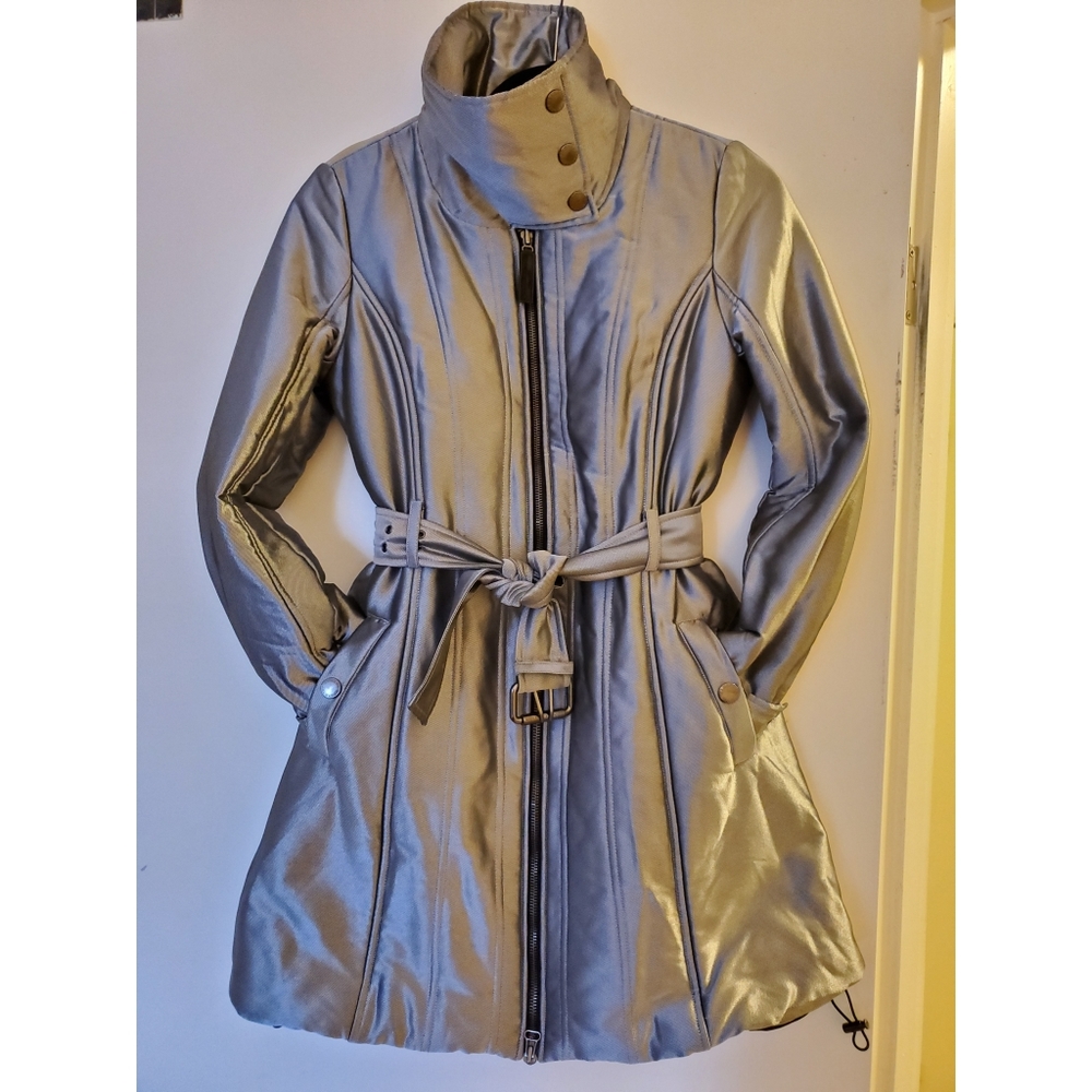 Armani Exchange Metallic Belted midweight puffer